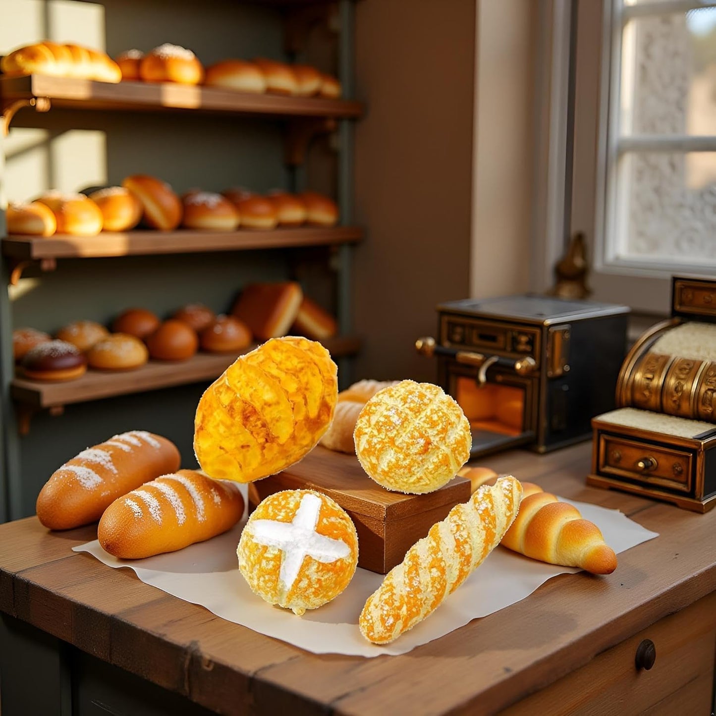4Pcs/Set 1/12 Miniature Bread Resin Dollhouse Decoration Accessories Mix Bakery Bread Mini House Food Decoration Accessories