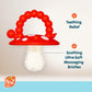 RaZbaby Soft Silicone Infant & Baby 3M+ Teether Toy Massaging Bristles Teething Relief Pacifier - Soothes Sore Gums - Hands-Free & Easy-to-Hold Chompy