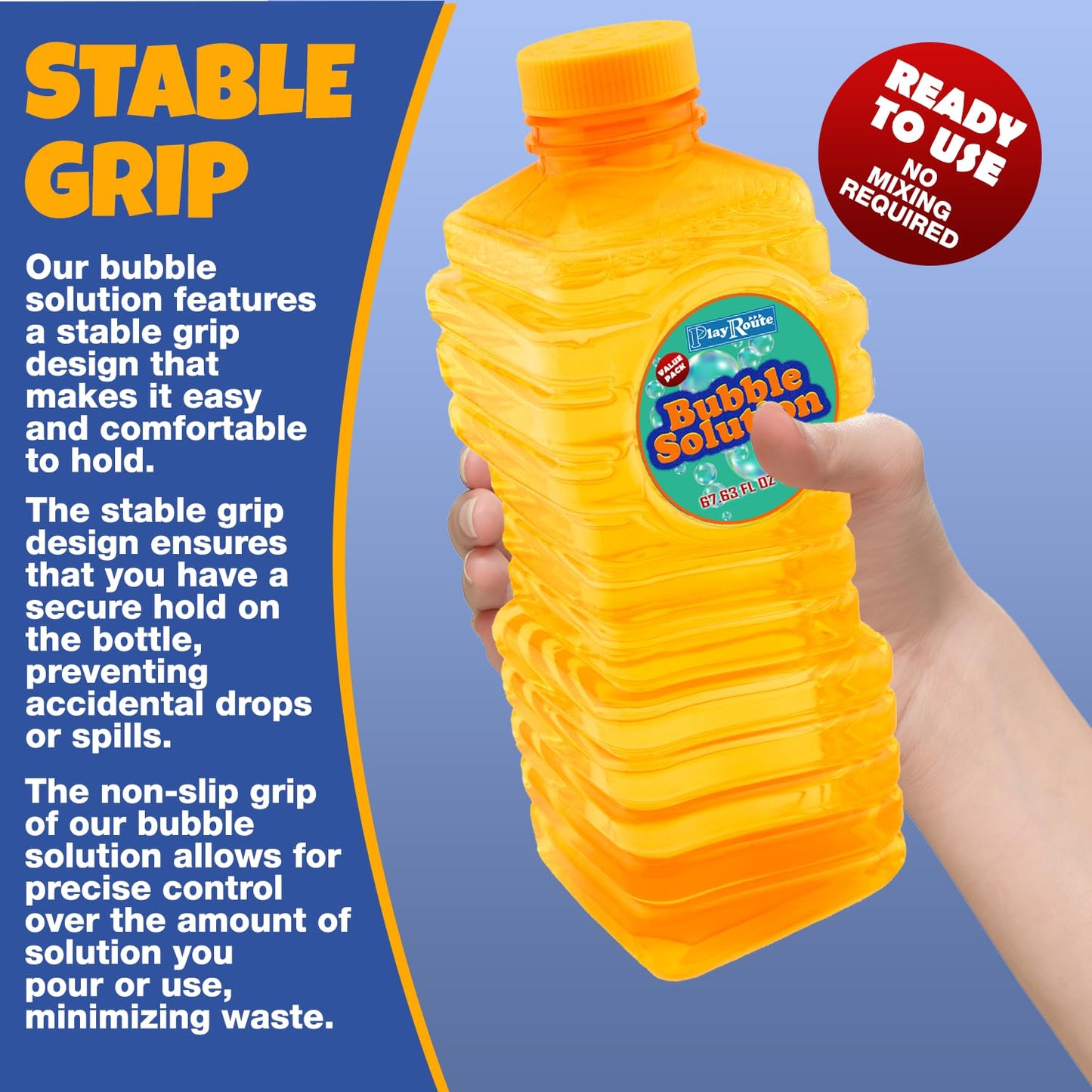 PlayRoute Bubble Solution | Bubbles Refill Solution 4L/136oz. | 2-Pack Ready to Use Solution for Bubble Machines & Other Bubble Blower Toys