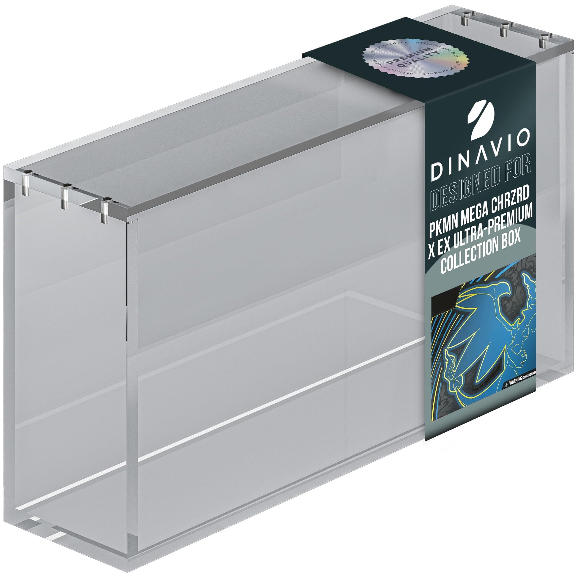 Dinavio Crafthouse Acrylic Display Case for Mega CHARZRD X ex Ultra-Premium Collection UPC and 151 UPC - Magnetic Lid 8+5mm Acrylic with N52 Magnets