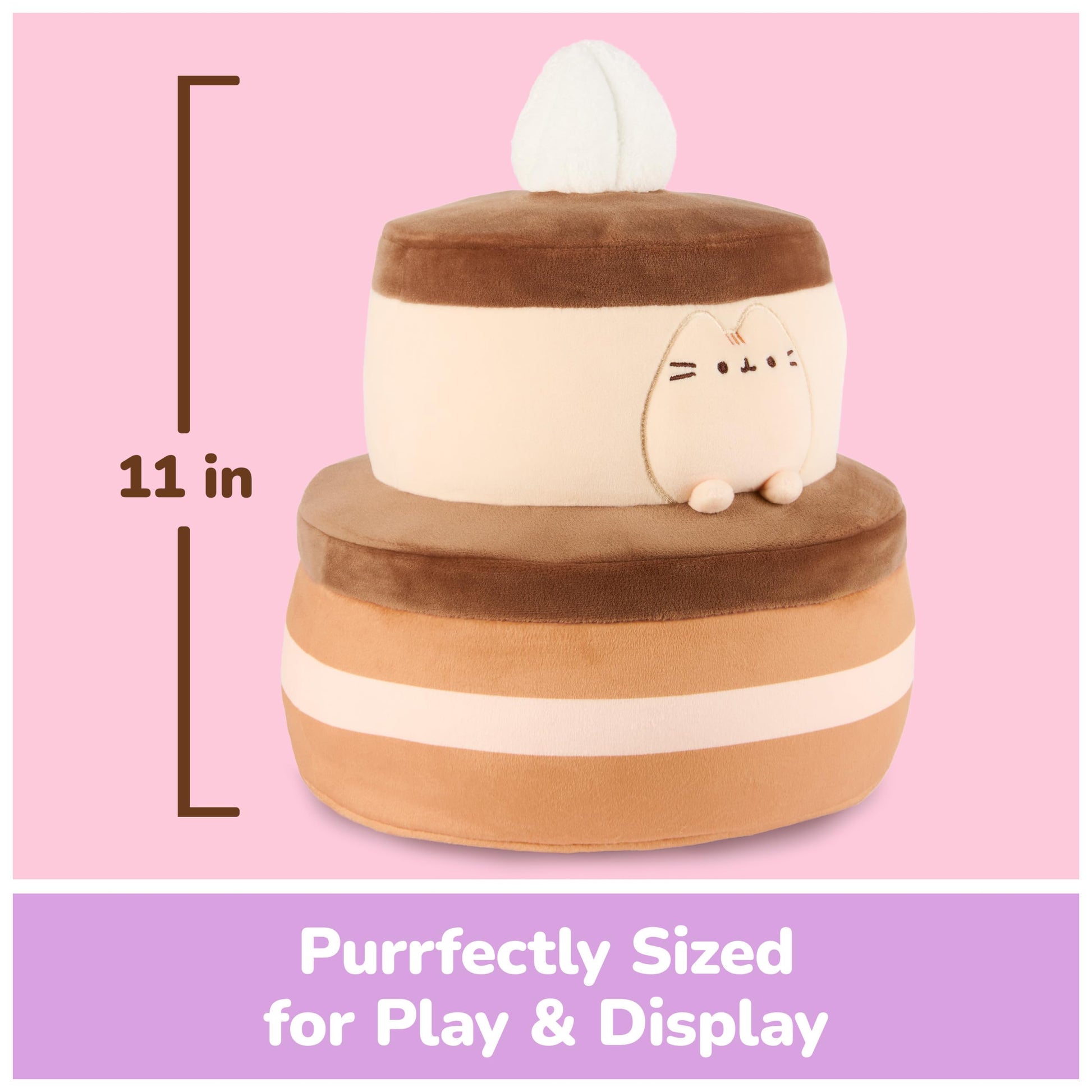 GUND Pusheen Chocolate Cake Squisheen 11-Inch Squishy Plush Toy; Ages 8+