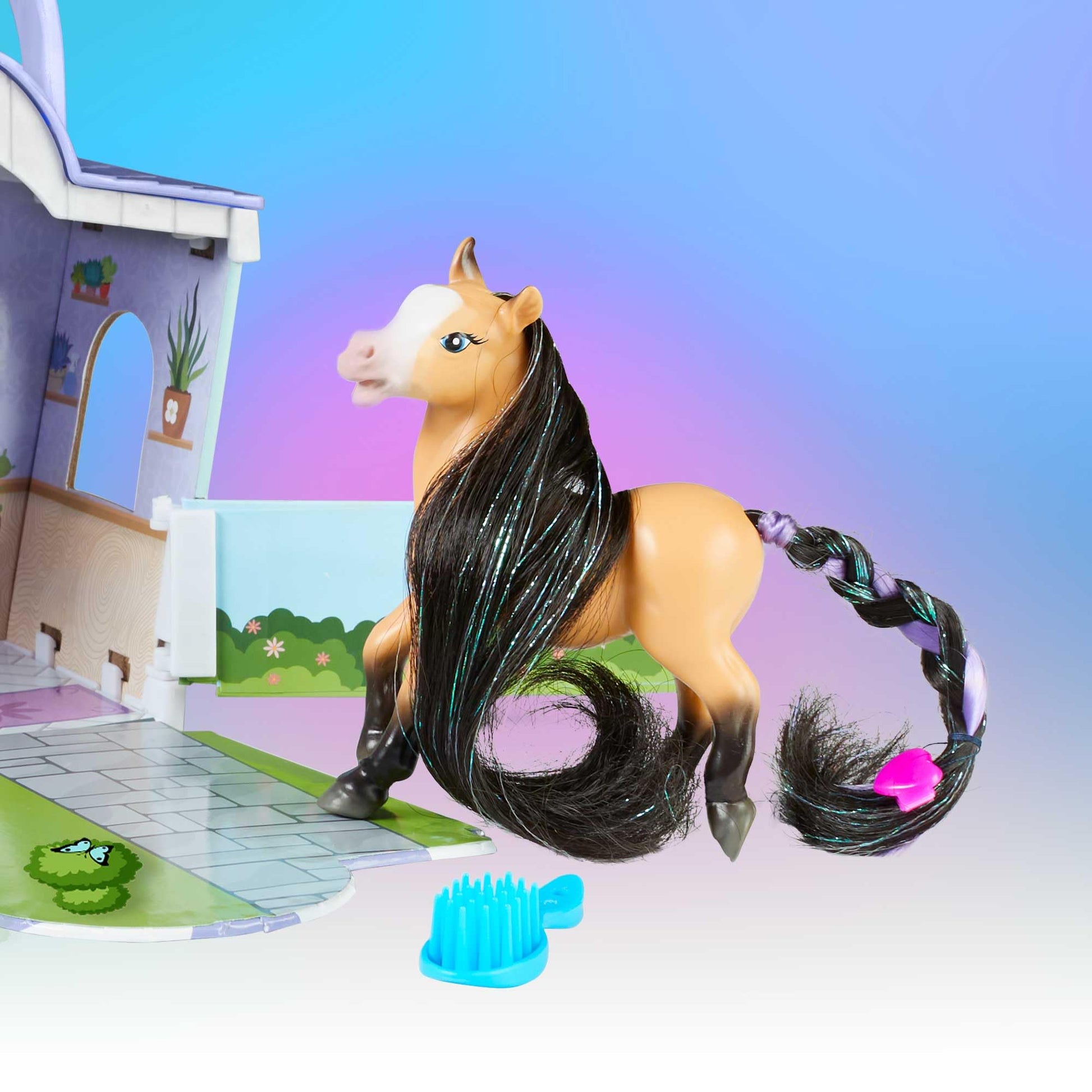 Breyer Mane Beauty |Li'l Beauties Flower Shop Playset | Brushable Mane and Tail | Model B-MB-10426