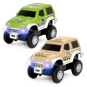 JITTERYGIT Replacement Cars for Tracks - Extra Race Car Accessories for Dinosaur Race Track & Train Toy Gift - Compatible with Most Tracks for Kids