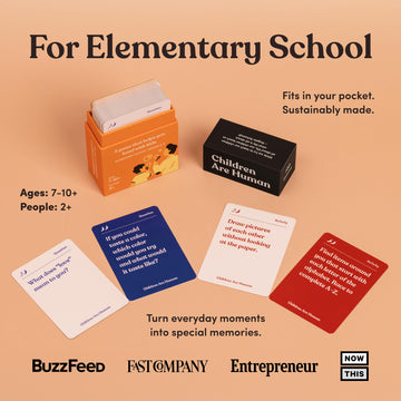 Children are Human | 140 Conversation Cards to Help Bond with Kids | Card Game for Elementary School Children | Designed by Experts for Grades 2-5 |