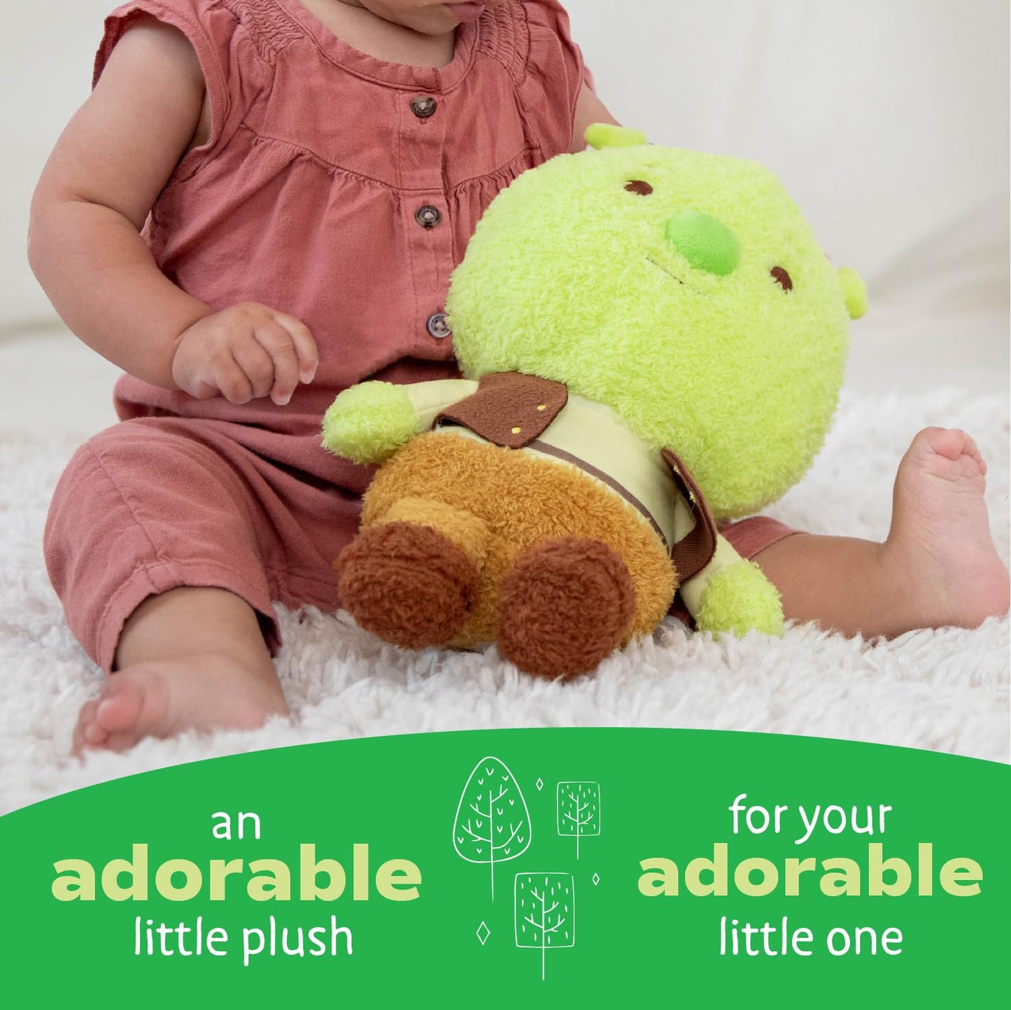 Shrek Cuteeze Stuffed Plush Toy - 12 Inch Extra Soft Plushie - Crinkle Sound in Ears - Beans in The Body for Comforting Feel - Perfect Loveable Gift