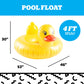 BigMouth Inc. Giant Duck Pool Float, Over 4' Wide, Inflatable Floatie Tube, Blow Up Swim Ring, Outdoor Summer Pool Party Water Toy