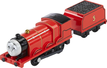Thomas & Friends Motorized Toy Train James Battery-Powered Engine with Coal Car for Preschool Pretend Play Kids Ages 3+ Years