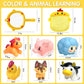 No Hole Mold Free Bath Toys for Toddlers 1-3, Animal Water Toys for 6-12 Months Infants with Storage Bag, Soft Squeezable Water Toys for Babies