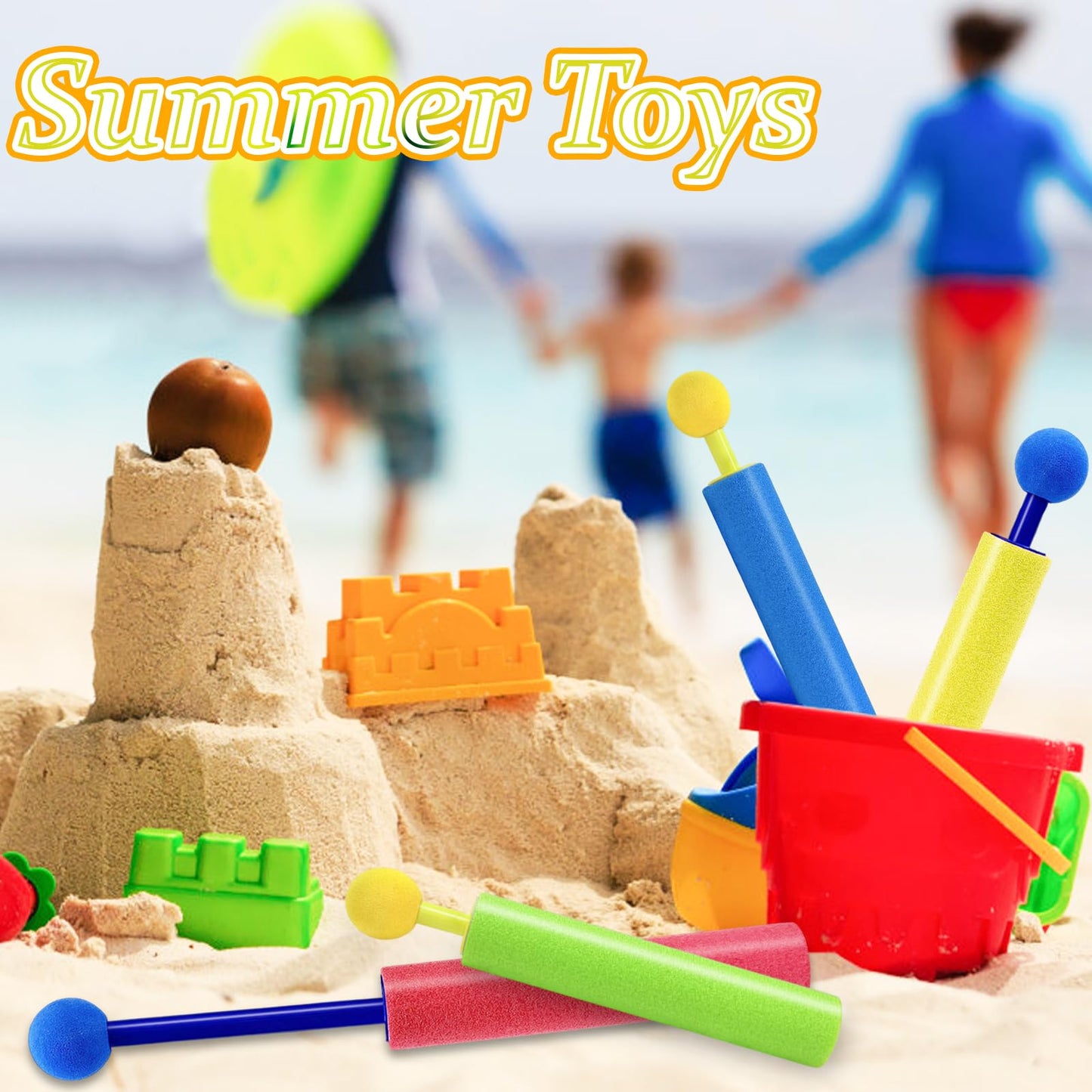16 Pack Water Guns for Kids, Foam Water Blaster Soaker Squirt Guns for Kids & Adults, Summer Outdoor Pool Beach Toys, Party Favors, Family Games