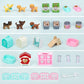 TQQFUN 32 PCS Dog Figures Play Set, Pet Care Center Pretend Play Set with Realistic Puppy Toys, Educational Gifts for Girls and Boys Ages 3 4 5 6