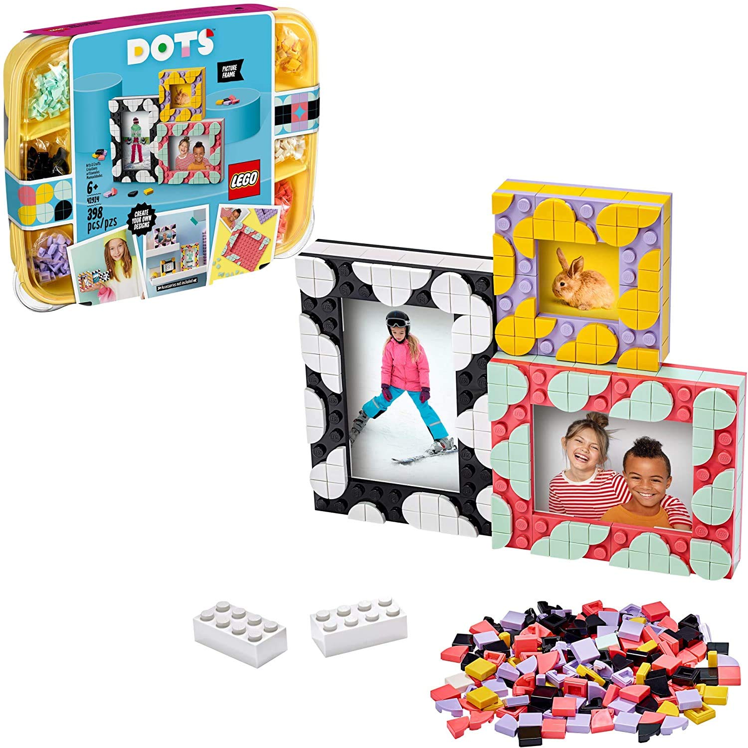 LEGO DOTS Creative Picture Frames 41914 DIY Creative Craft Decorations Kit for Kids, Makes a Great Gift for Kids Who Like Doing Crafts at Home and Fun