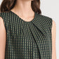 Kasper Petite Cap Sleeve Printed Foil Top