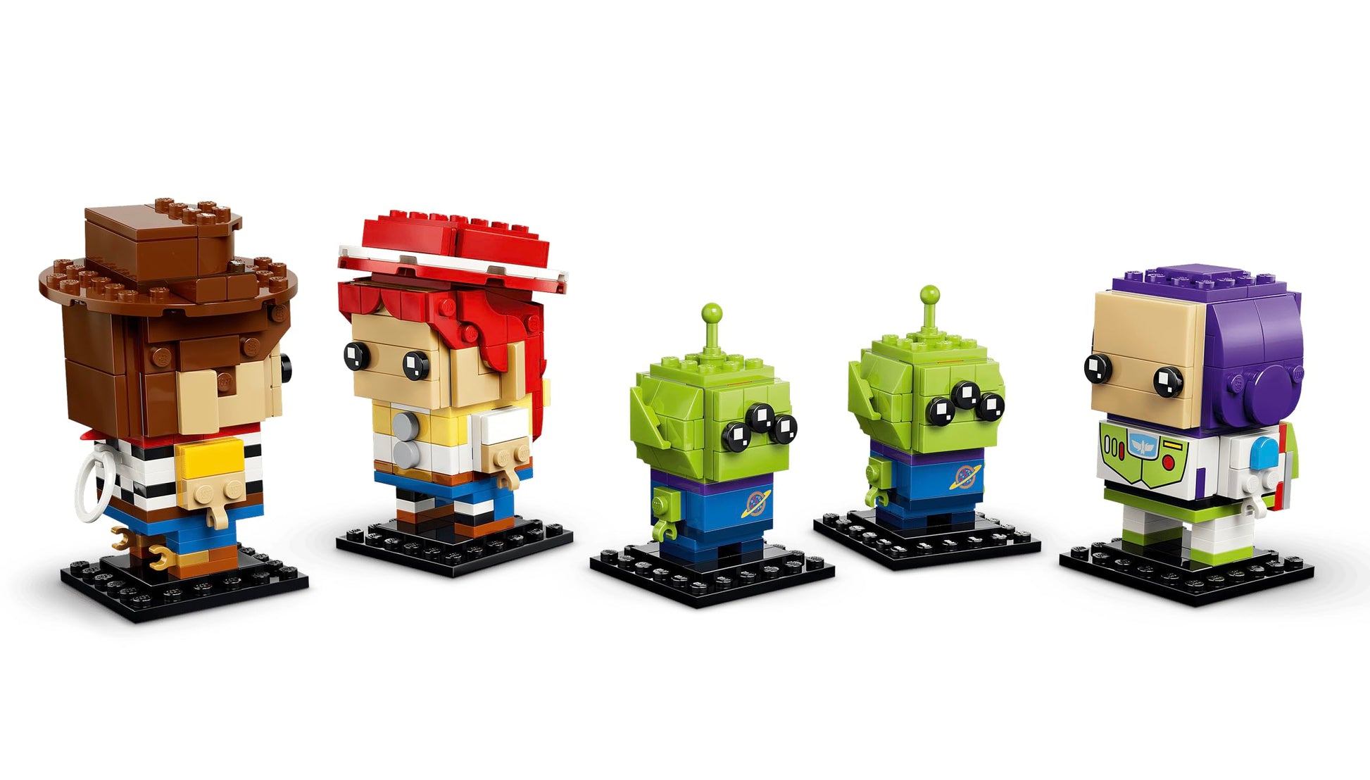 LEGO BrickHeadz Disney Toy Story - 528-Piece Building Set with Woody, Buzz Lightyear, Jessie & Aliens, Collectible Pixar Character Display Gift for