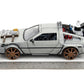 Jada Back to the Future Part 3 Time Machine with Train Wheels - 1:24 Scale Die-Cast Movie Replica, Detailed Collectible Car, for Ages 8+