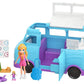 Polly Pocket Glamping Van with Dual Camping for 3-inch Polly Doll & Micro Polly Doll; Van Opens to Living Area & Trunk Opens to Micro Living Area Plus