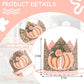 Agvgaza Pumpkin First Birthday Crown - Floral Pumpkin Theme One Birthday Hat, Golden Glitter Hat for Halloween Harvest Photo Prop