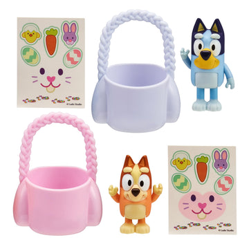 Bluey & Bingo Easter Basket Pack, Includes Figure & Stickers