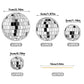 21 PCS DIY Disco Ball Cupcake Toppers Reflective Mirror Ball Cake Decorations for Disco Theme Party Ornament 0.79in 1.18in 1.97in 2.76in