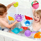 10 Pcs Bath Toys for Kids Ages 1-3, Bathtub & Pool Water Toys for Toddlers 1-3 & Babies 12-18 Months, Water Table Accessories with Floating Ducks