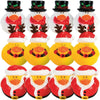 Fun Express Vinyl Holiday Rubber Duckies | 12 Count | Great for Party Favors, Children's Birthday Bash, Holiday Celebrations
