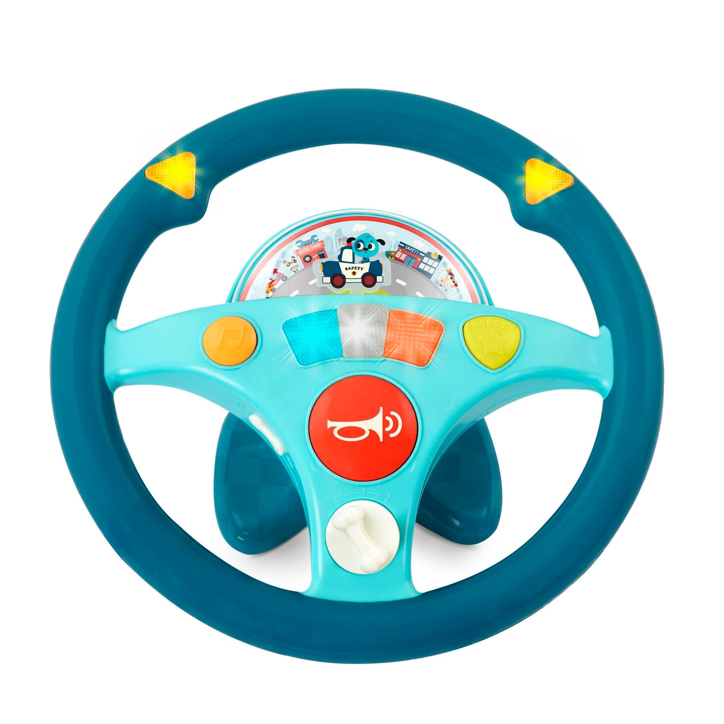 B. toys Steering Wheel Toy, Woofer's Musical Driving Wheel Toy, Activity