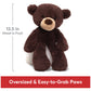 GUND Fuzzy 12-Inch Brown Teddy Bear Plush Toy for Ages 0+