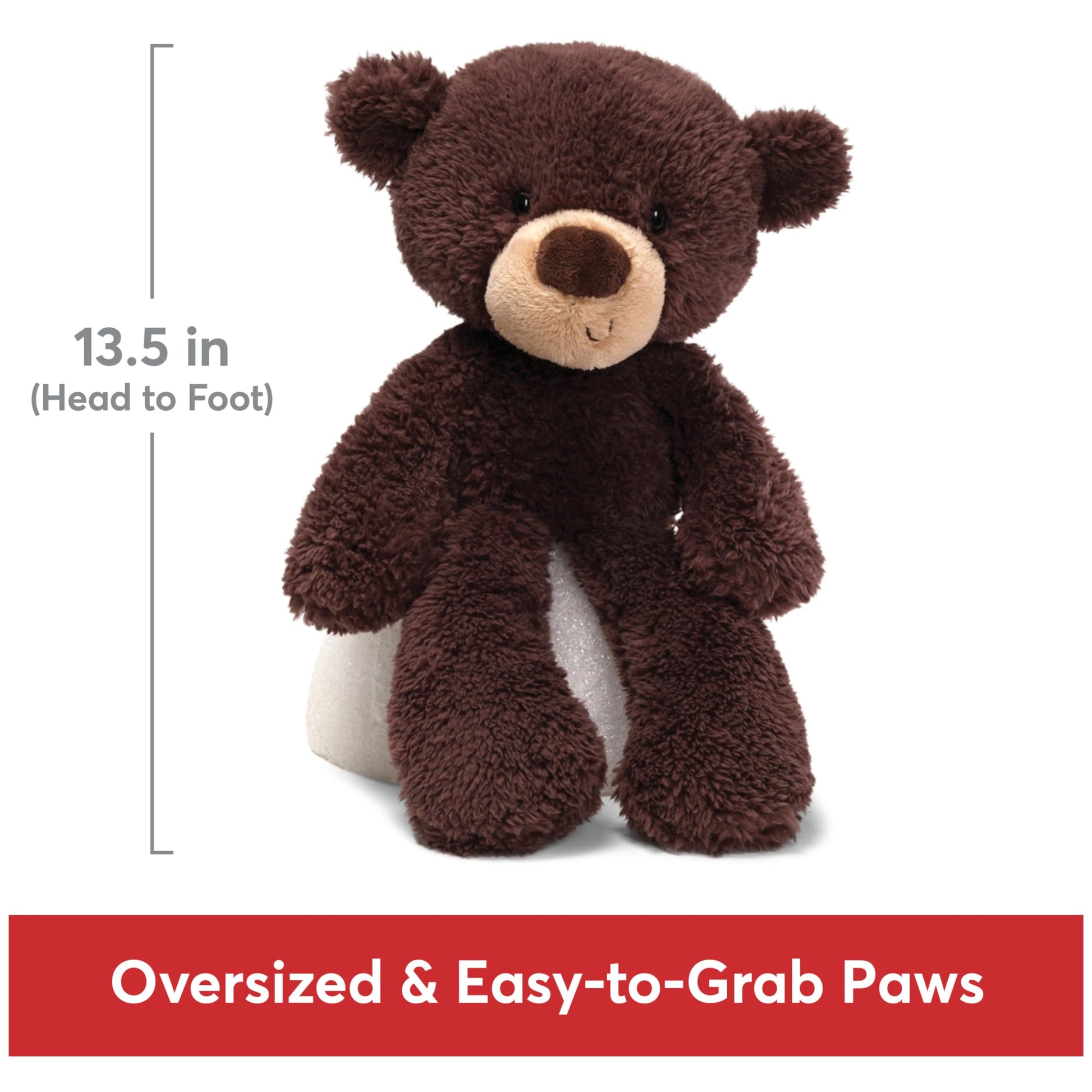 GUND Fuzzy 12-Inch Brown Teddy Bear Plush Toy for Ages 0+