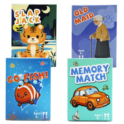 Card Games for Kids Ages 4-8, Go Fish,Old Maid Card Game and Memory Games Card, Fun Classic Kid Toddlers Games for Family Game Night Party Travel
