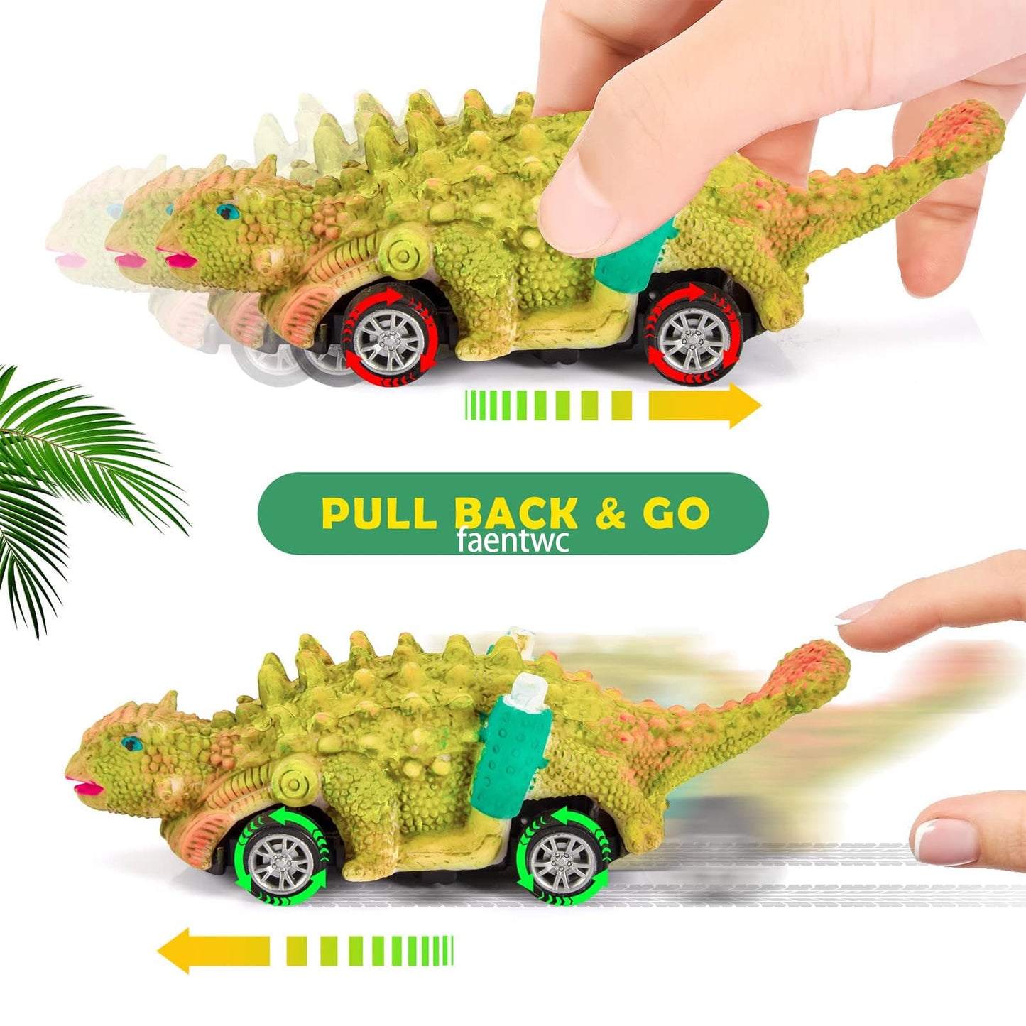 faentwc Dinosaur Painting Toys for Kids 5-7: Birthday Gifts for Kid Age 3-12 2 in 1 Dino Arts Painting Kits and Pull Back Cars Toy for Boys 4 5 6 7 8