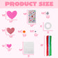 JOYIN Valentines Day 264 Pcs DIY Heart Felt Craft Set, Felt & Glitter Hearts & Wooden Beads & Plastic Eyes & Colorful Paper Ropes for Valentine's Day