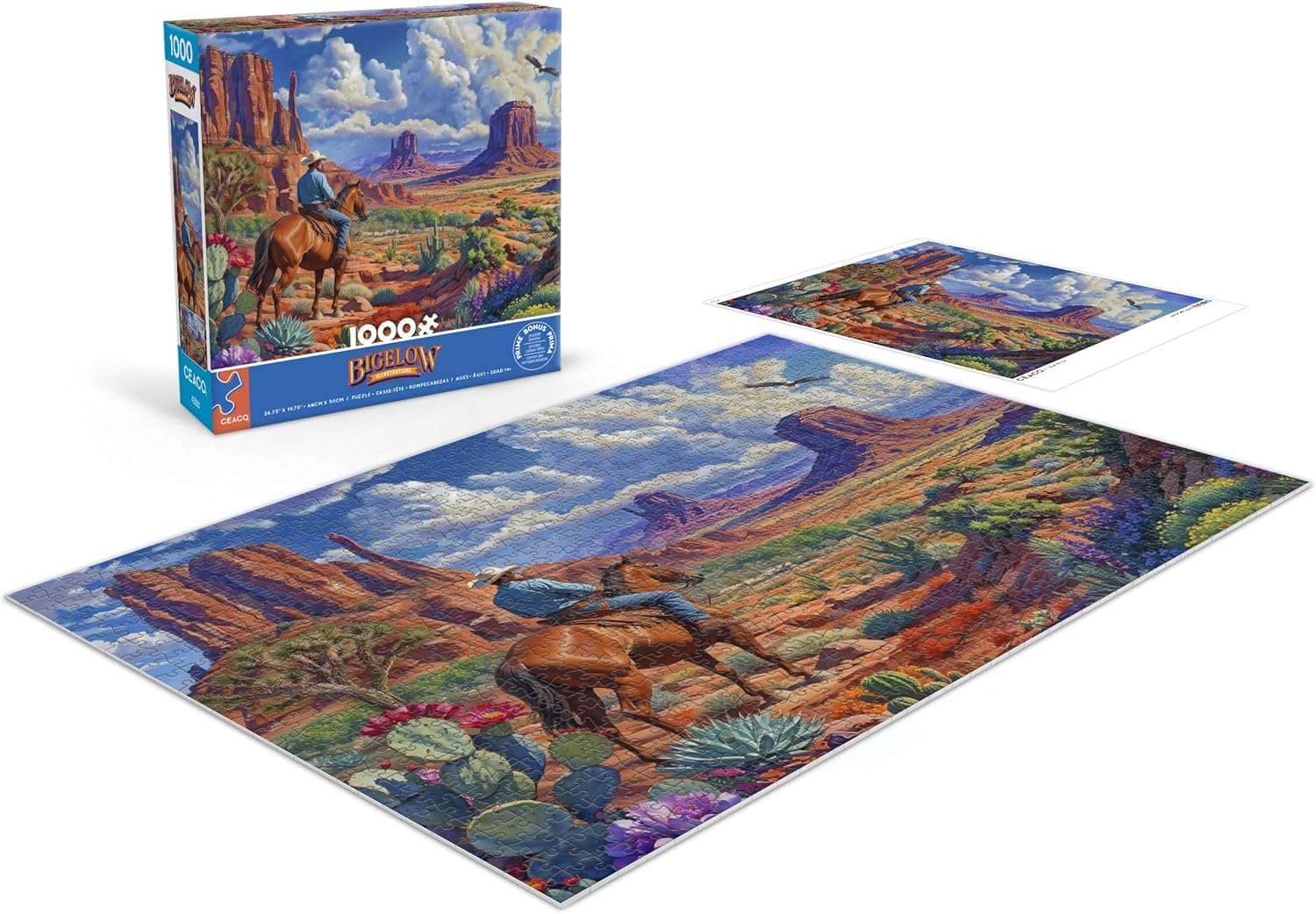 CEACO Western Venue 1000 Piece Jigsaw Puzzle for Adults, 26.75 x 19.75 in