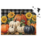 Briarwood Lane Fall Jigsaw Puzzle 1000 Pieces Adult Finished Size 29.5x19.68 Fall Checkered Pumpkins Puzzle for Game Night