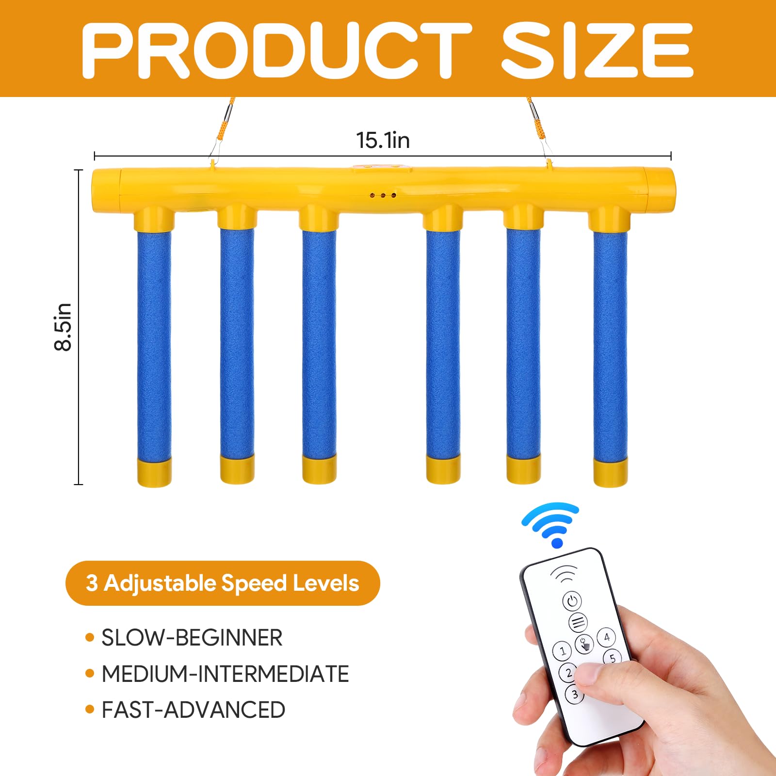 Yuunheg Reflex Challenge Game,Hand Eye Coordination Toys,3 Adjustable Speed Reaction Time Training Tool with Remote Control, Falling Sticks Catching
