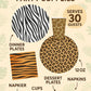 Serves 30 Guest Jungle Safari Zoo Animal Print Birthday Party Supplies Pack 9" Dinner Plates 7" Dessert Plates 12 oz Cups Napkins Zoo Animal Print