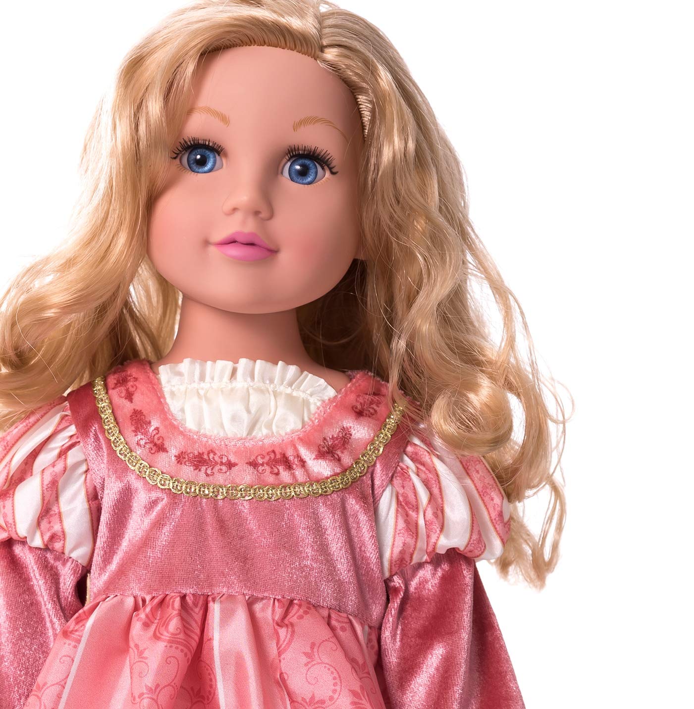 Little Adventures Coral Renaissance Princess Doll Dress - Doll Not Included - Machine Washable Child Pretend Play and Party Doll Clothes with No