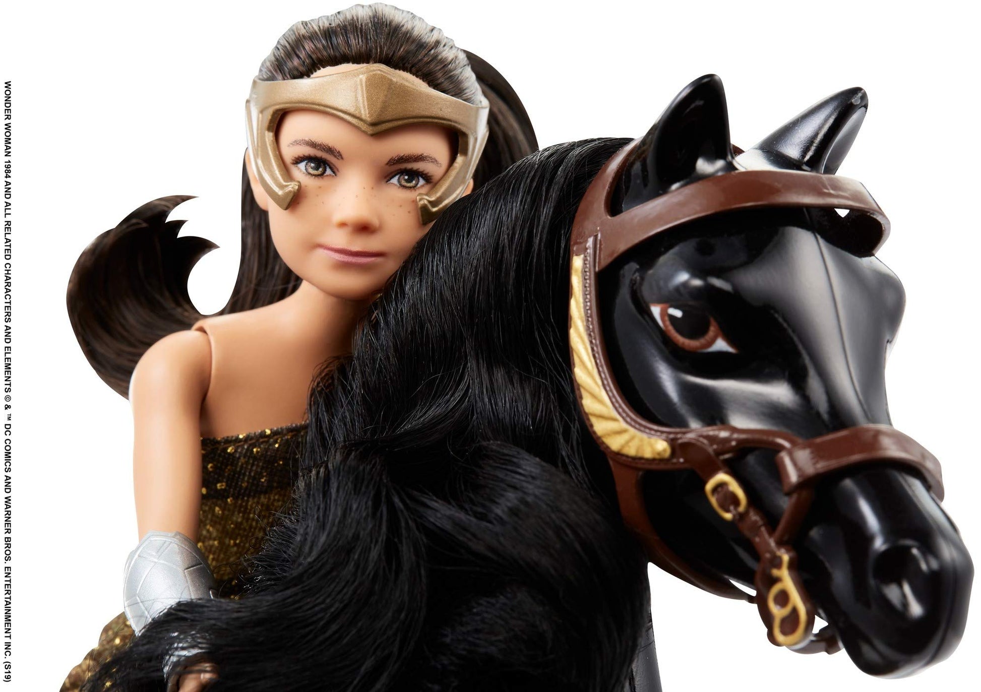 DC Comics Wonder Woman 1984 Young Diana Doll (~ 9-in) with Horse, Wearing Fashion and Accessories, Gift for 6 Year Olds and Up