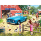 Bits and Pieces - 500 Piece Jigsaw Puzzle for Adults 18" x 24" - A Stop at the Stables - 500 pc Spring Farm Horse Ranch Animal Stables Jigsaw by