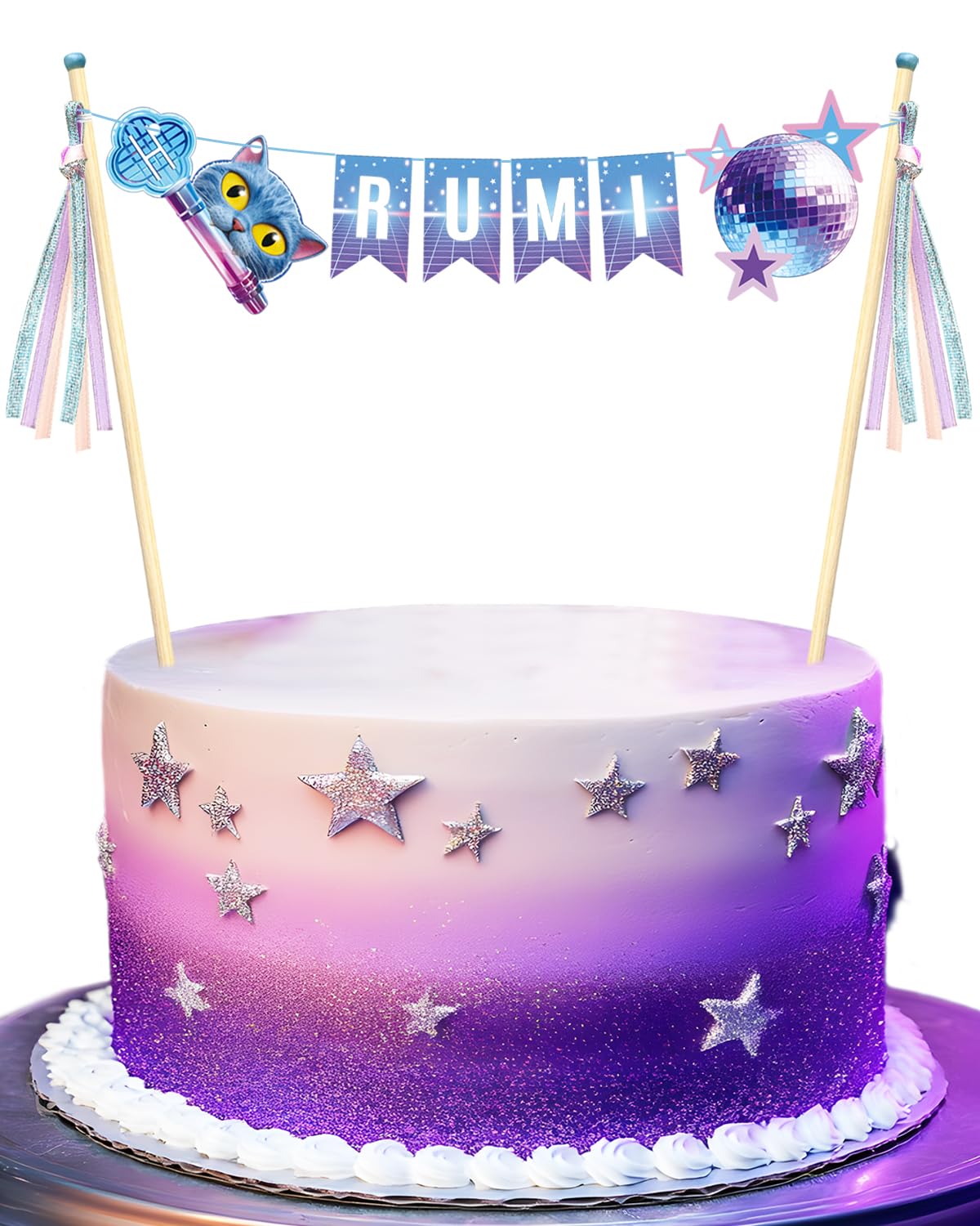 K-Pop Cake Topper - DIY Custom Name KPop Cake Banner, Kpop Cake Decoration, Personalized KPop Birthday Decoration for Music, Anime Theme Parties