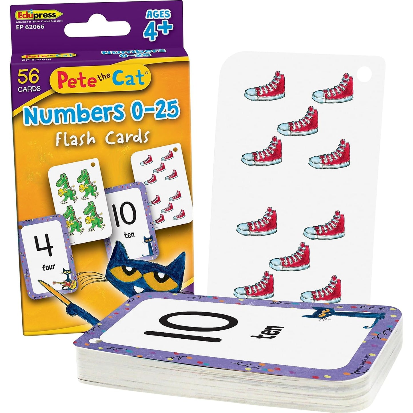 Pete The Cat® Numbers 0-25 Flash Cards (EP62066)
