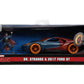 Jada Toys Marvel 1:32 2017 Ford GT Die-cast Car with 1.65" Dr. Strange Figure, Toys for Kids and Adults