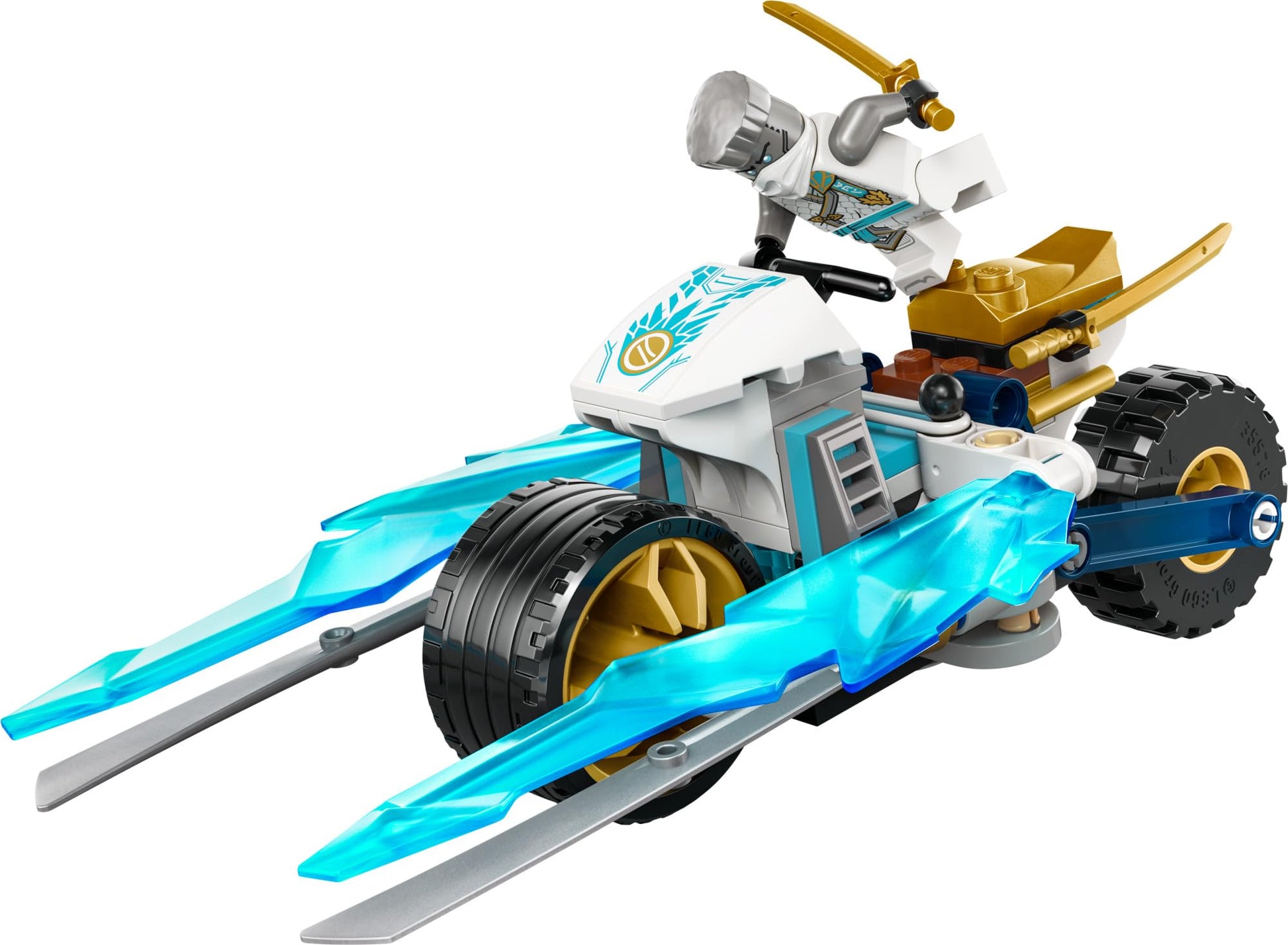 LEGO NINJAGO Zane’s Ice Motorcycle Toy with 1 Minifigure Included, Buildable Model Vehicle, Ninja Gift for Kids Ages 7 and Up, 71816
