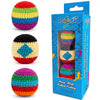 3 Pack Crochet Hack Footbag Set, Hand-Made Knitted Footbags Sac, Durable Knit Kick Bags, Soft Woven Juggling Balls for Coordination Training, Outdoor