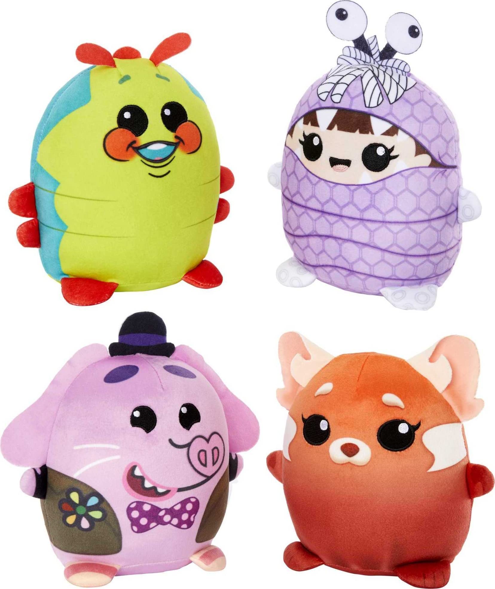 Mattel Disney100 Pixar Pals Cuutopia Plush Toys 4-Pack, Collectible Set of 4 Soft 5-Inch Pillow Dolls Inspired by Fan-Favorite Movie Characters