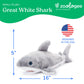 The Petting Zoo Great White Shark Stuffed Animal Plushie, Gifts for Kids, Earth Keeperz Sealife Animals, Zoologee Grey Great White Shark Plush Toy, 16