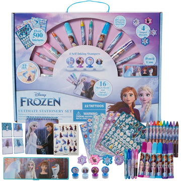 Innovative Designs Disney Frozen Creativity Fun Kids Art Set for Coloring, Painting, and Crafts