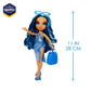 Rainbow High Swim & Style Skyler, Blue 11" Fashion Doll with Shimmery Wrap to Style 10+ Ways, Removable Swimsuit, Sandals, Fun Play Accessories, Great