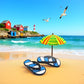 1Pair Blue 1/12 Miniature Beach Flip Flops Dollhouse Decoration Accessories, Miniature Dollhouse Accessories Miniature Flip Flops (0.9x0.5x0.4 inch)