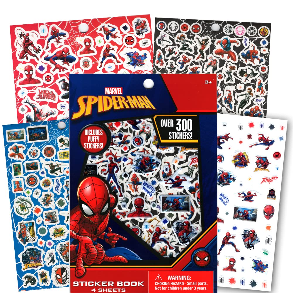 Spiderman Superhero Coloring Activity Super Set Bundle with Coloring Books, Stickers, Imagine Ink Coloring Book and More