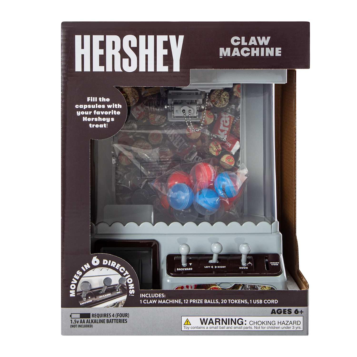Well Played Hershey's Claw Machine Toys - Fun Classic Arcade Game for Kids - Ages 6+