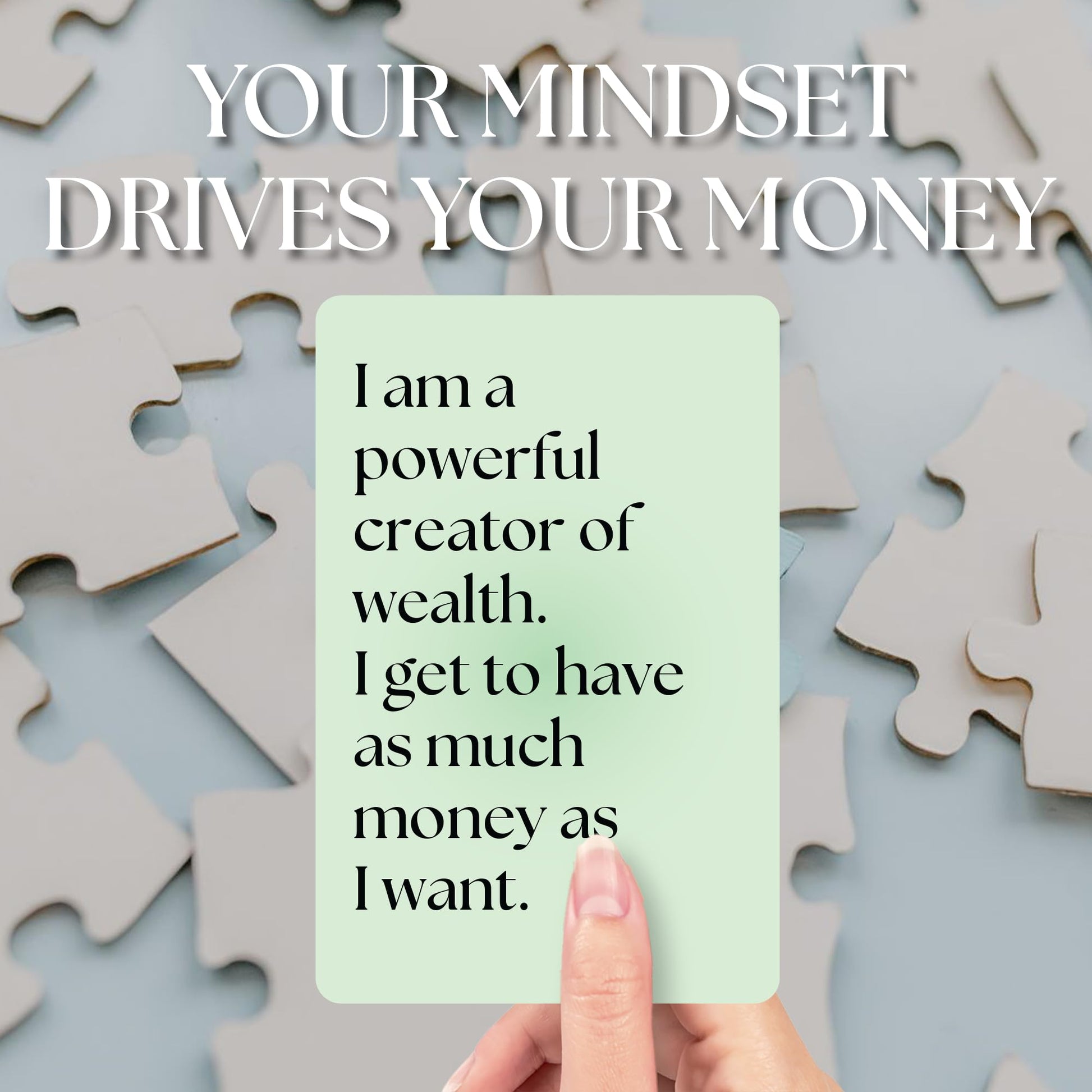 Money Affirmation Cards - 50 Daily Positive Affirmations for Wealth, Prosperity & Financial Success - Educational Money & Business Mindset Card Deck